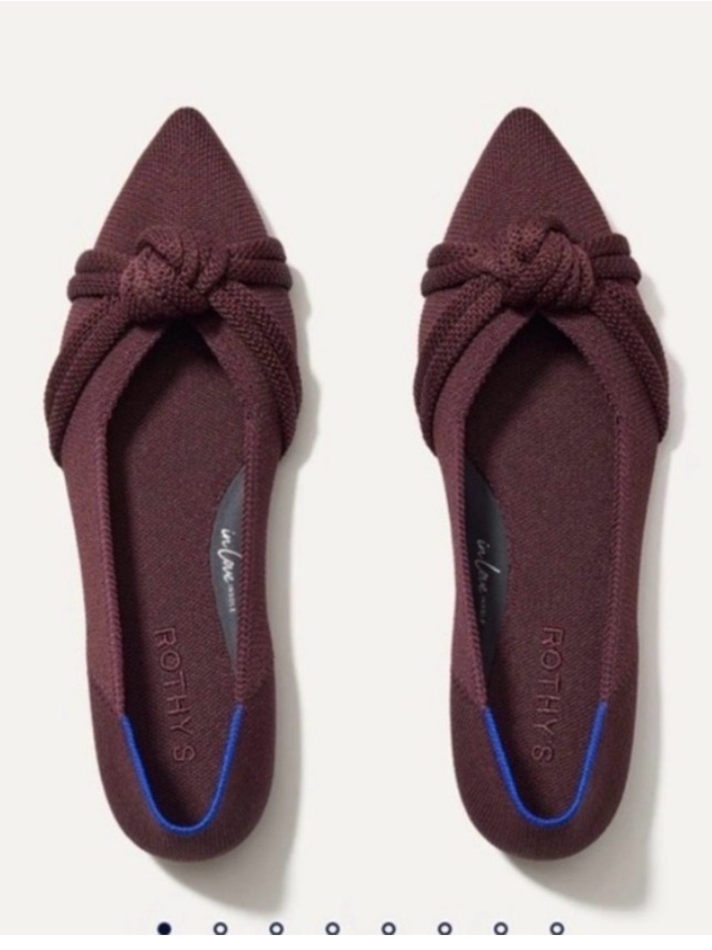 Rothy's The Knot Point II Flats in Deep Burgundy